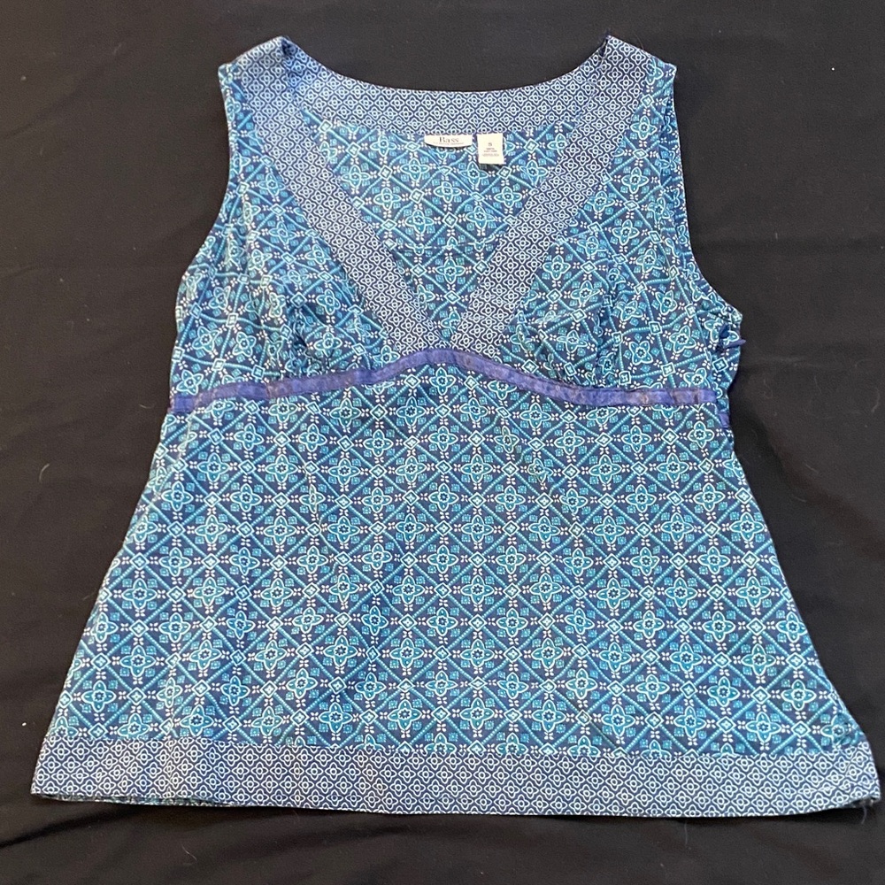 Bass Blue and Turquoise Cotton Top
